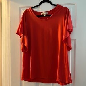 Michael Kors, short sleeved Coral Top size XL